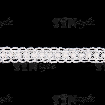 Кружево ажурное матовая нить, ширина 20 мм, цвет белый, намотка 15 ярдов фото 2