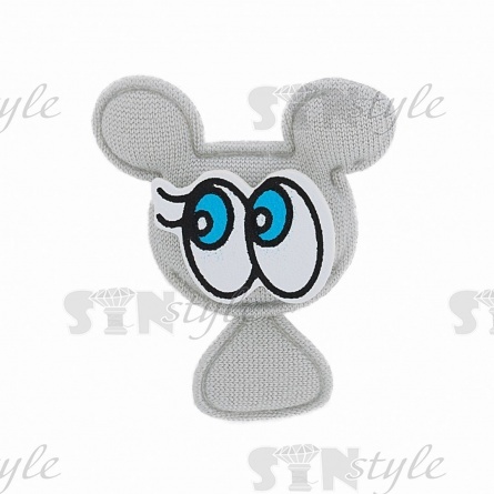 Аппликация 3D "Мышка", цвет серый, размер 33х38 мм фото 1