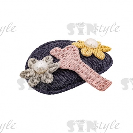 Аппликация 3D "Деревце", цвет серый+грязно-розовый, размер 40х40 мм фото 2