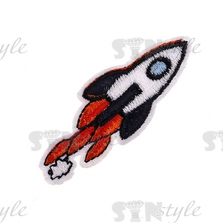 Термоаппликация "Ракета", размер 22х60 мм фото 1