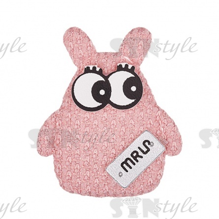 Аппликация 3D "Зайчик", цвет грязно-розовый, размер 40х45 мм фото 1