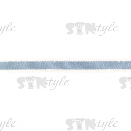 Декоративная тесьма букле с бахромой, цвет голубой, ширина 30 мм, намотка 45 ярдов фото 2