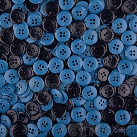 Пуговица пластиковая на четыре прокола, размер 24L, цвет темно-синий фото 3