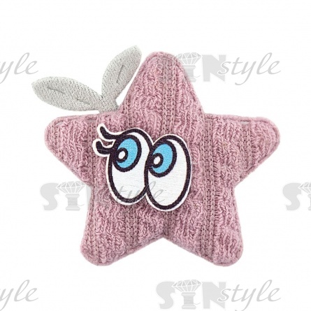 Аппликация 3D "Звездочка", цвет розовый, размер 45х45 мм фото 1