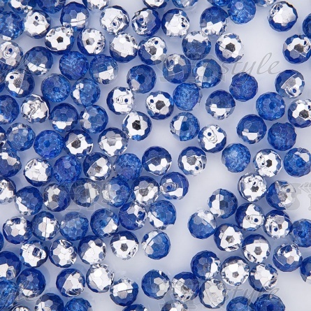 Пуговица на полуножке, размер 20L, в форме шара, цвет электрик прозрачный фото 2