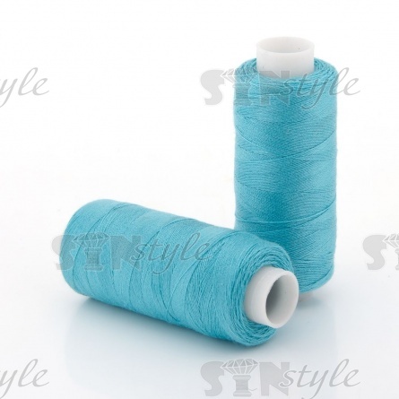 Нитки полиэстер 40/2, цвет №231 (светло-бирюзовый), катушка 400Y фото 1