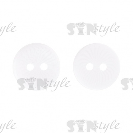 Пуговица пластиковая на два прокола, цвет белый, 20L фото 1