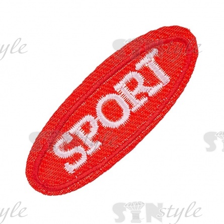 Термоаппликация-заплатка "Спорт", размер 50х20 мм, цвет красный фото 1