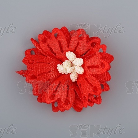 Цветочки декоративные, цвет красный, размер 40 мм,  фото 1