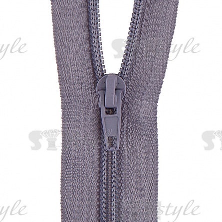 Молиня спираль, тип 5, разьемная, длина 65 см, цвет С361 (светло-серый), "простой" бегунок фото 2