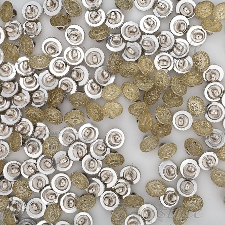 Пуговица пластиковая на ножке, размер 20L, цвет шампань, прозрачная фото 4