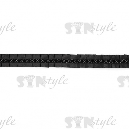 Декоративная тесьма-рюш отделочная, ширина 25 мм, намотка 15 ярдов фото 2