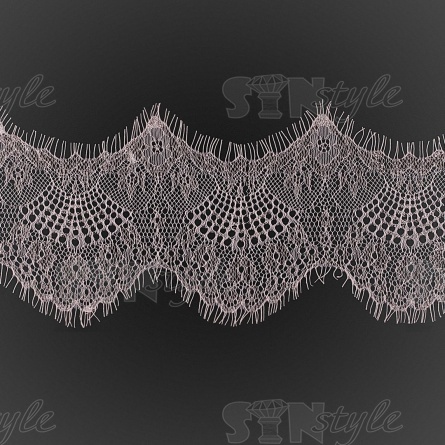 Кружево "Французское", ширина 115 мм, цвет грязно-розовый-3, длина 3 метра фото 1