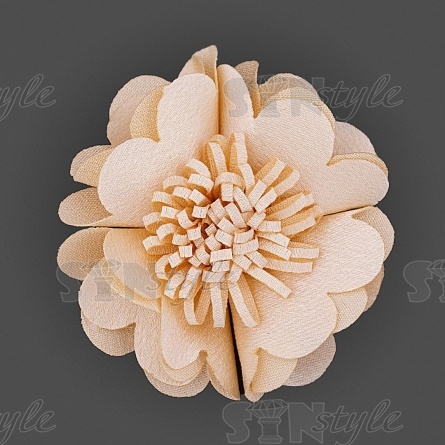 Цветочки декоративные, цвет бежевый, размер 60 мм, фото 1