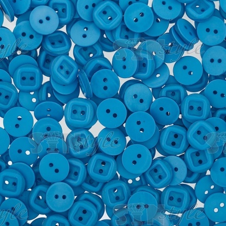 Пуговица пластиковая на два прокола, 20L, цвет синий фото 3