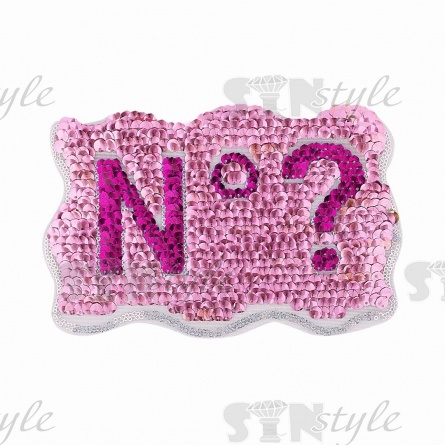 Аппликация на сетке из пайеток, размер 145 х 230 мм, цвет розовый+золотой фото 2