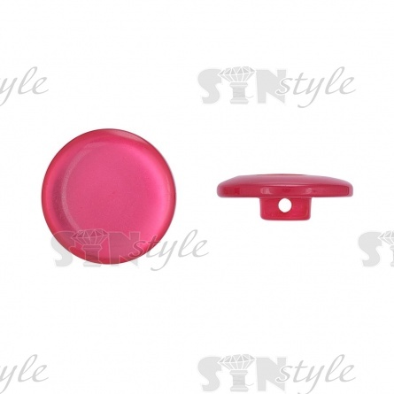 Пуговица пластиковая на ножке, розовая перламутровая, 32L фото 1