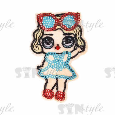 Термоаппликация текстильная, синтетическая, размер 50х80 мм фото 1