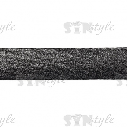 Бейка, искусственная кожа, ширина 20 мм, цвет черный, намотка 50 ярдов фото 2