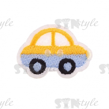 Термоаппликация "Машинка", размер 35х25 мм, цвет желтый фото 1