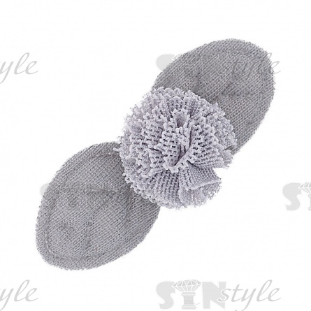 Аппликация 3D "Листики", цвет серый, размер 40х15 мм фото 1