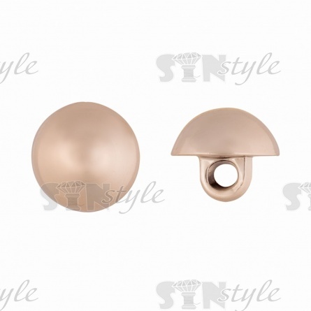 Пуговица пластиковая полусфера, размер 20L, цвет желто-золотой фото 1