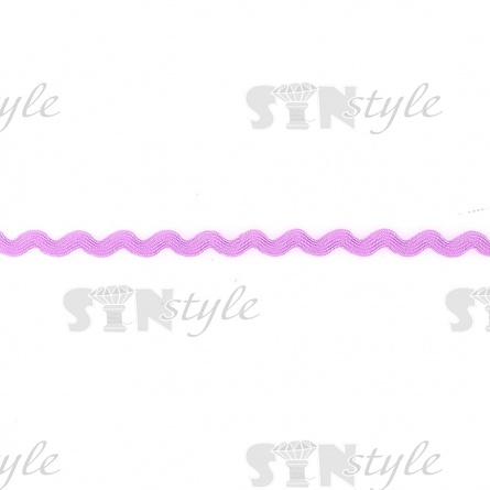 Декоративная тесьма вьюнок, ширина 8 мм, намотка 15 ярдов, цвет светло-фиолетовый, (125) фото 2