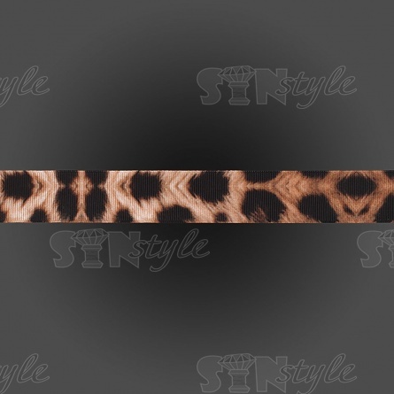 Лента репсовая, с анималистическим принтом, ширина 25 мм, намотка 20 ярдов фото 2