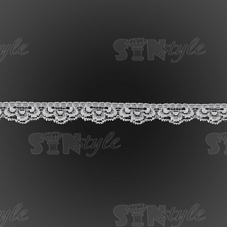 Кружево эластичное, ширина 20 мм, цвет белый, намотка 15 ярдов фото 1