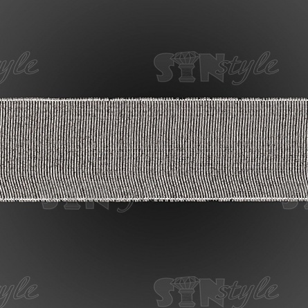 Лента люрикс, ширина 40 мм, цвет серебряный, намотка 25 ярдов фото 3