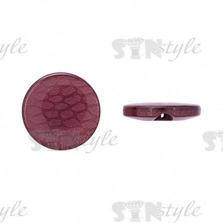 Пуговица пластиковая на полуножке, размер 34L, форма круглая, цвет грязно-розовый фото 1