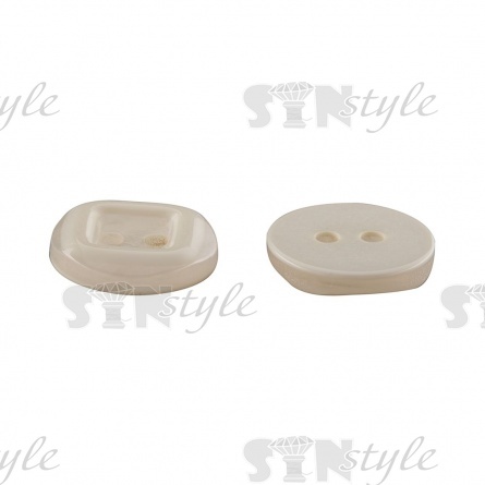 Пуговица пластиковая на два прокола, 20L, цвет шампань фото 2