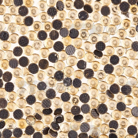 Стразы термоклеевые акриловые SS10, цвет золотистый, 500 гр/уп фото 3