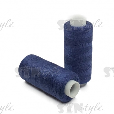 Нитки полиэстер 40/2, цвет №2073 (приглушенный синий), катушка 400Y фото 1