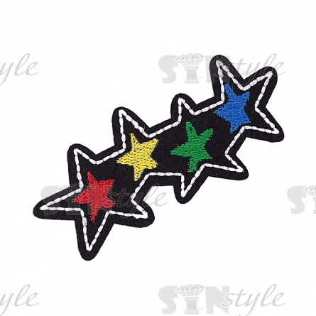 Термоаппликация "Звездочки", размер 80х35 мм фото 1