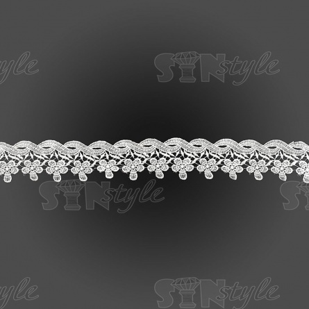 Кружево ажурное, ширина 40 мм, цвет белый, намотка 15 ярдов фото 1