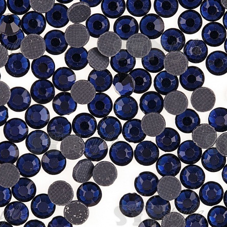 Стразы термоклеевые стеклянные SS16, форма круг, цвет темно-синий (909), 1440шт/уп (B6) фото 2