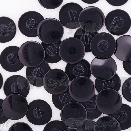 Пуговица пластиковая на ножке, черная, 32L фото 3