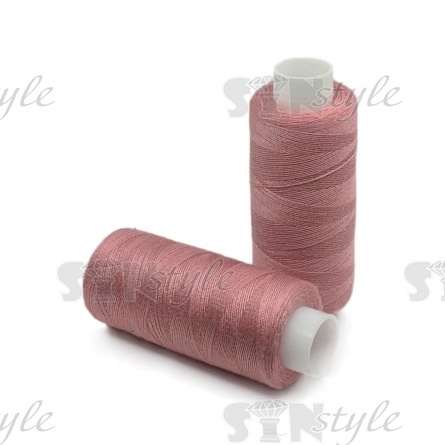 Нитки полиэстер 40/2, цвет №1224 (грязно-розовый), катушка 400Y фото 1