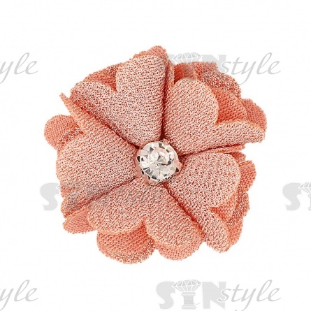 Цветочки декоративные, цвет персиковый, размер 40 мм, фото 1