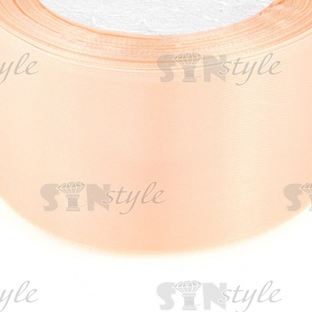 Декоративная лента атласная, ширина 50 мм, длина 25 ярдов, цвет светлая пудра (№006) фото 2