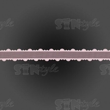 Декоративная лента капроновая с фигурной каймой, ширина 20 мм, цвет розовый,намотка 25 ярдов  фото 2