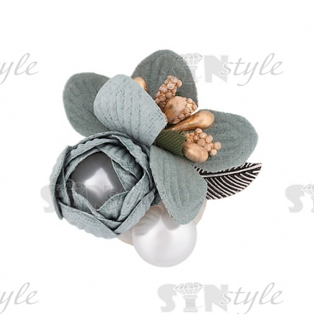 Цветочки декоративные, размер 50х40 мм, цвет мятный фото 1