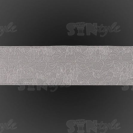 Декоративная лента двухслойная, цвет серый, ширина 40 мм, намотка 20 ярдов фото 3