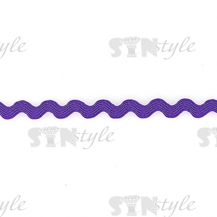 Декоративная тесьма вьюнок, ширина 8 мм, намотка 25 метров, цвет фиолетовый (№11) фото 1