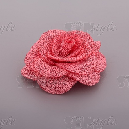 Цветочки декоративные, цвет коралловый, размер 40 мм,  фото 2