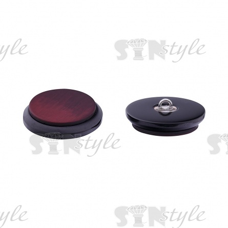 Пуговица пластиковая на ножке, размер 48L, цвет бордовый фото 2