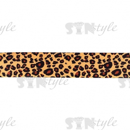 Резинка декоративная с анималистическим принтом, ширина 40 мм, намотка 47 ярдов фото 1