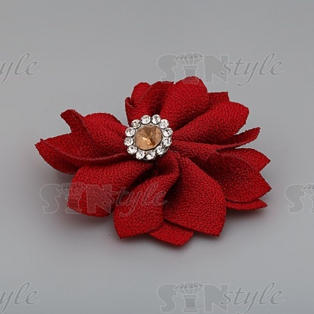 Цветочки декоративные, цвет бордовый, размер 45 мм, фото 2