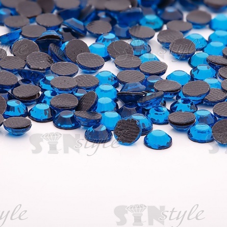 Стразы термоклеевые акриловые SS16, цвет синий, 20160 шт фото 1